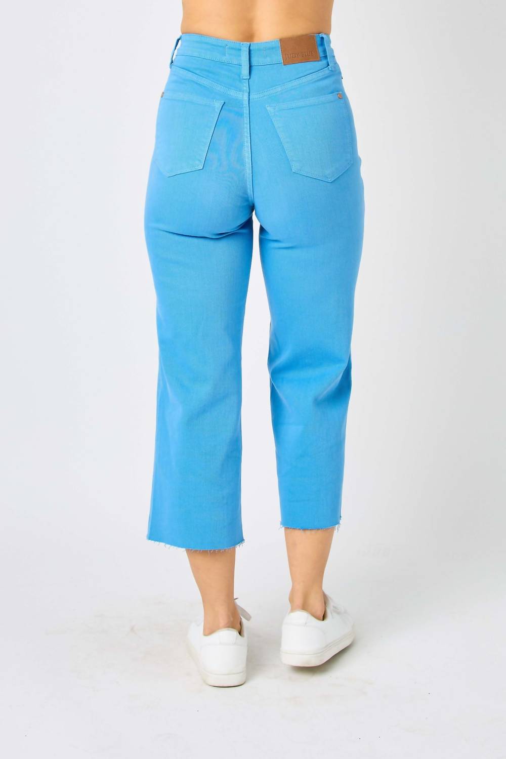 Judy Blue High Waist Garment Dyed Wide Leg Pants in sky blue - women's pants - view 4