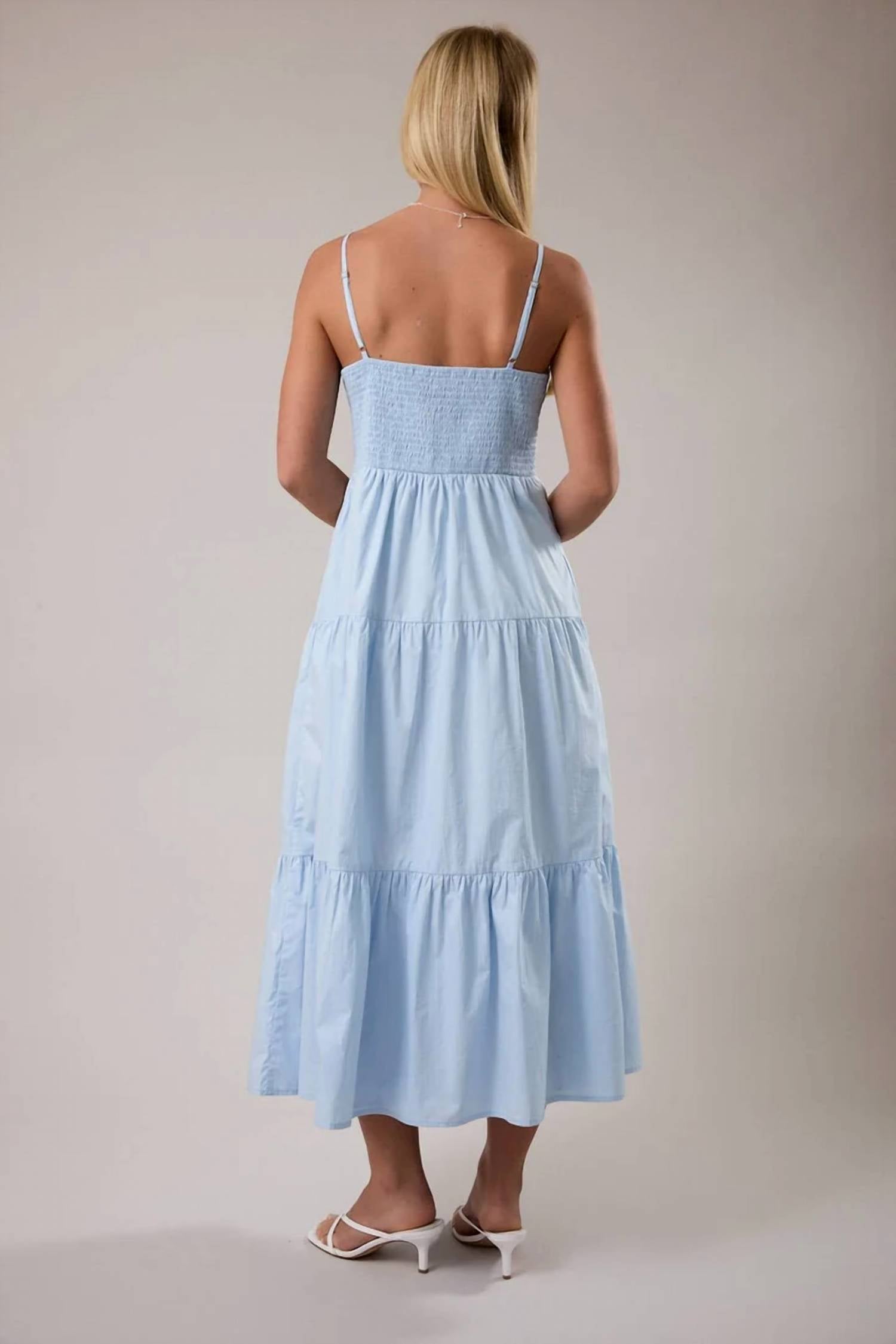 Le Lis - Midi Poplin Dress With Trim Detail