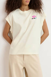 Essentiel Antwerp - Glaieul Embroidery Cotton T-shirt