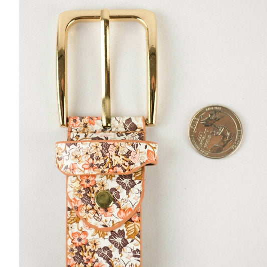 Leto - Women's Boho Chic Floral Vegan Leather Adjustable Belt