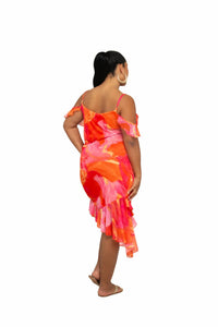Fashion Szn Curve - Floral Print Mesh Midi Dress - Plus