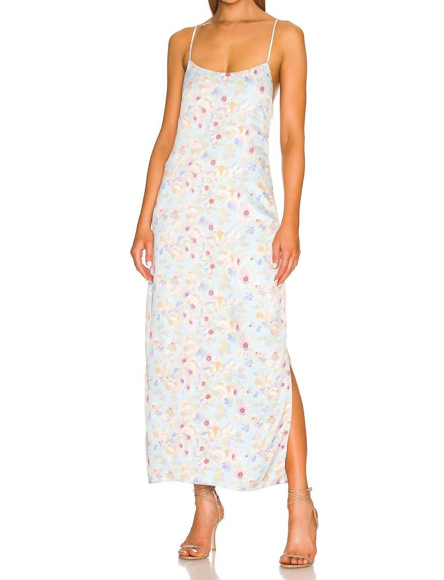 Something Navy - Silky Floral Essential Slip Dress