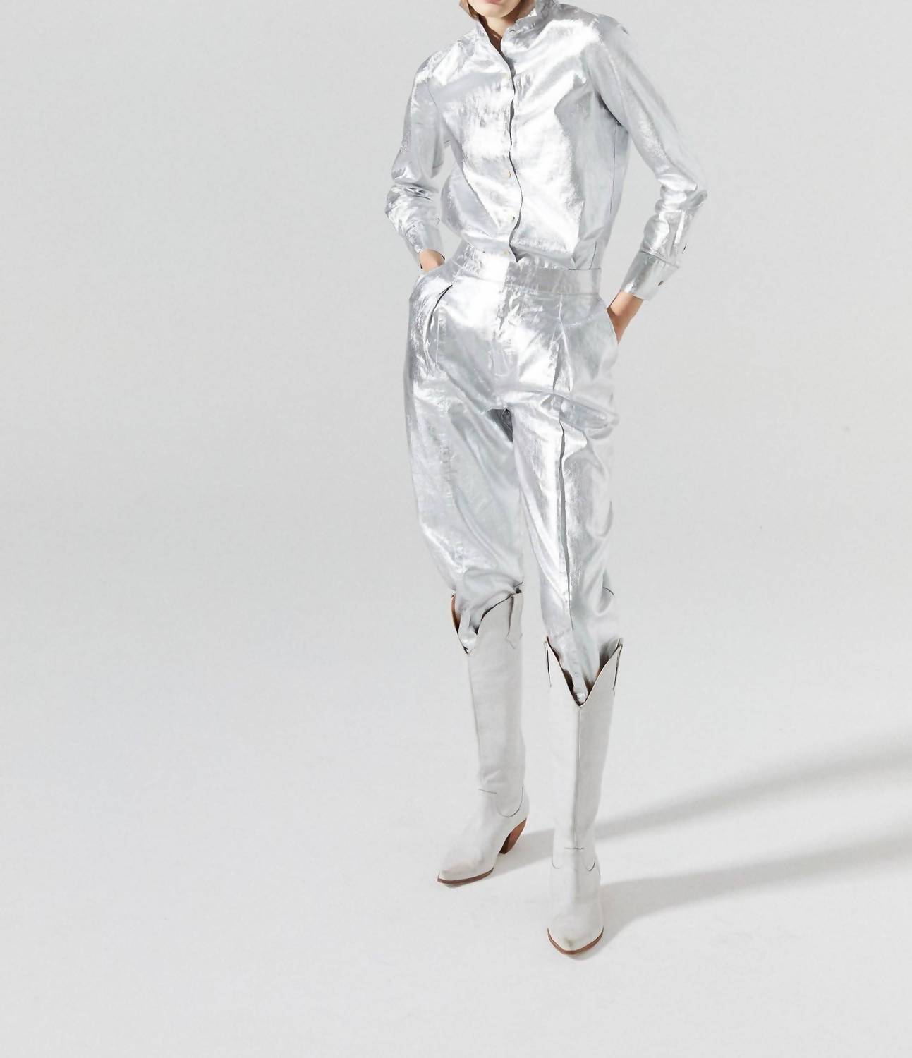 Lanhtropy - San Marino Metallic linen Shirt