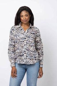 Nic + Zoe - Spotted Core Cotton Shirt