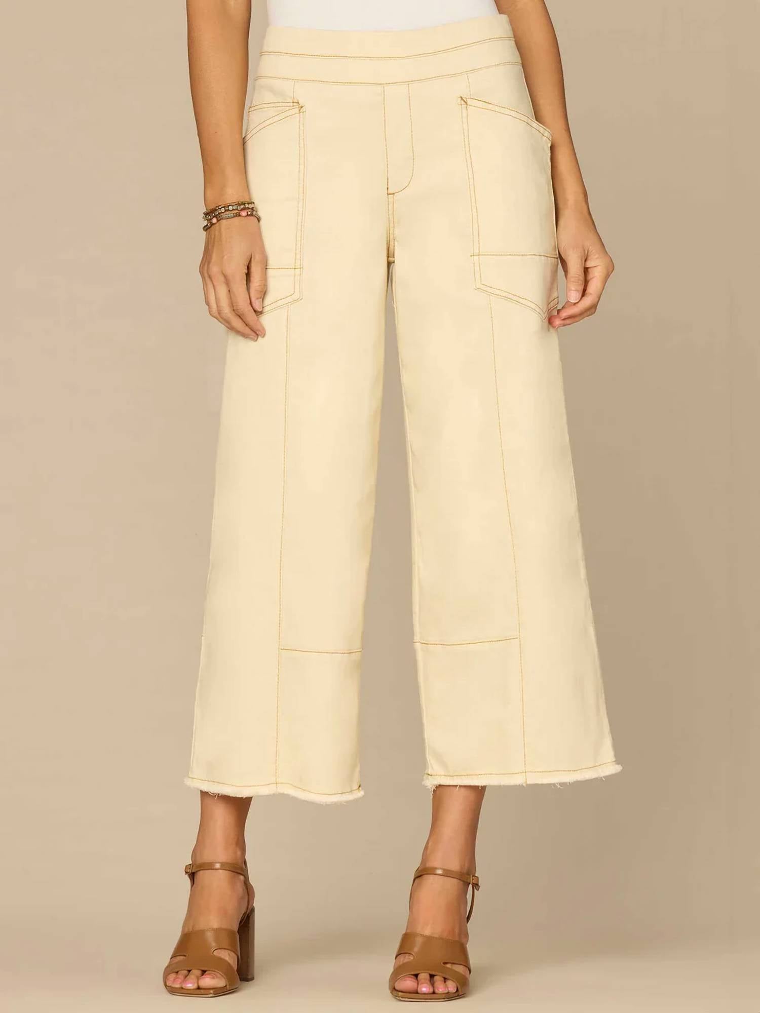 Democracy - Ab Solution Skyrise Cropped Wide Leg Jeans