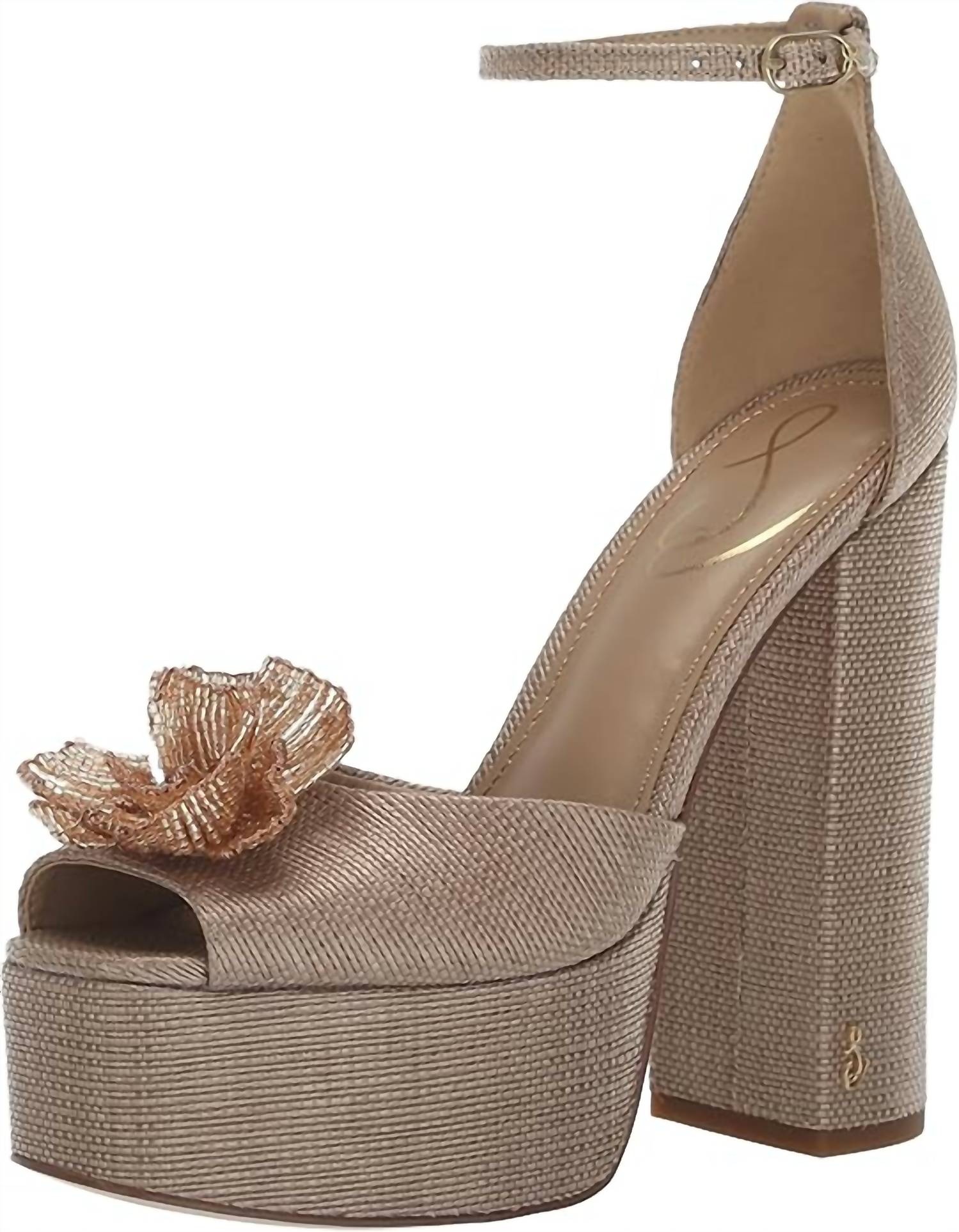 Sam Edelman - Women's Kori Ankle Strap Peep Toe Fashion Platform Heeled Dress Sandals