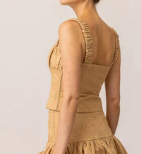 Line And Dot - Eyelet Strap Top