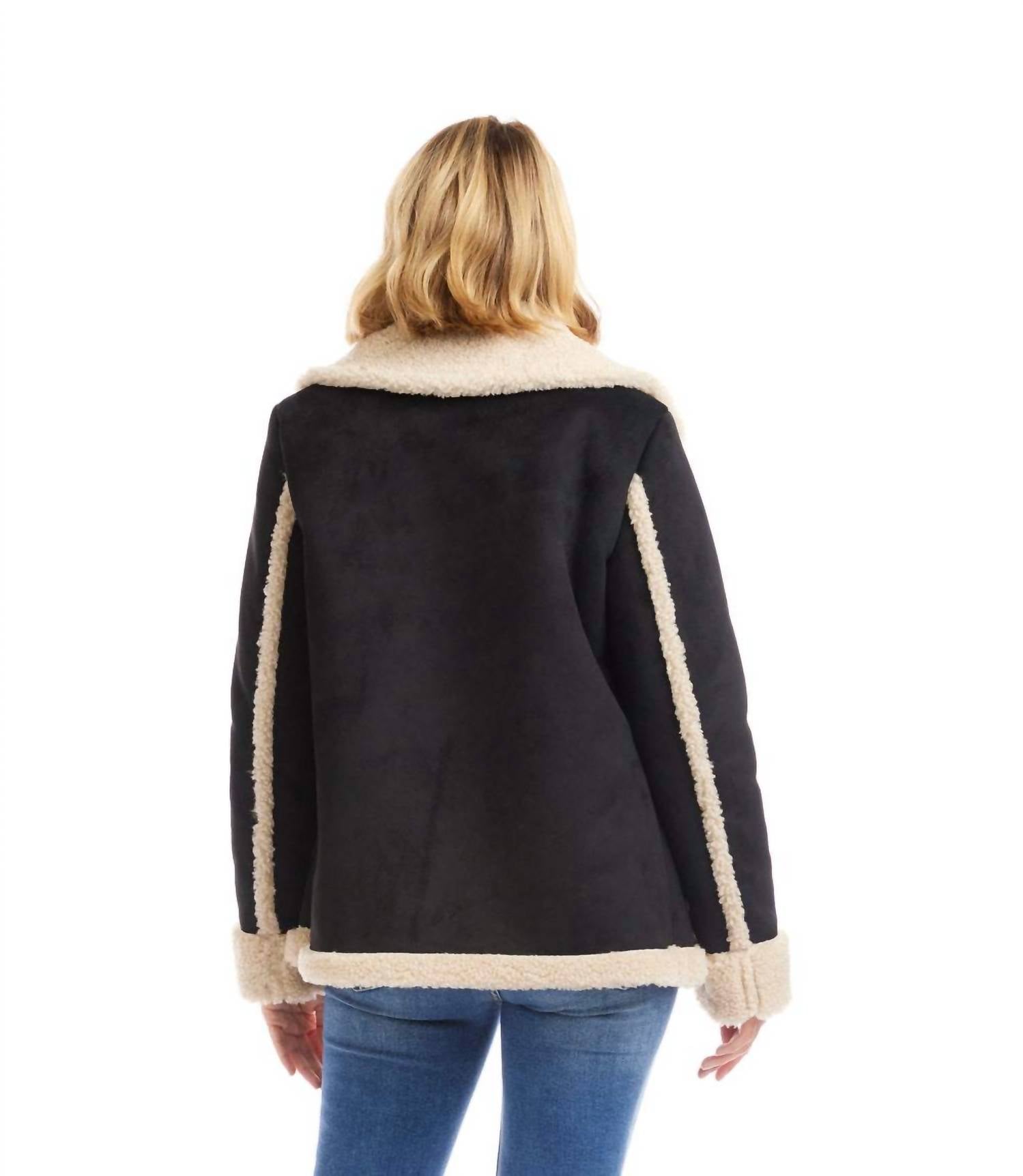 Karen Kane - Faith Faux Suede Shearling Jacket