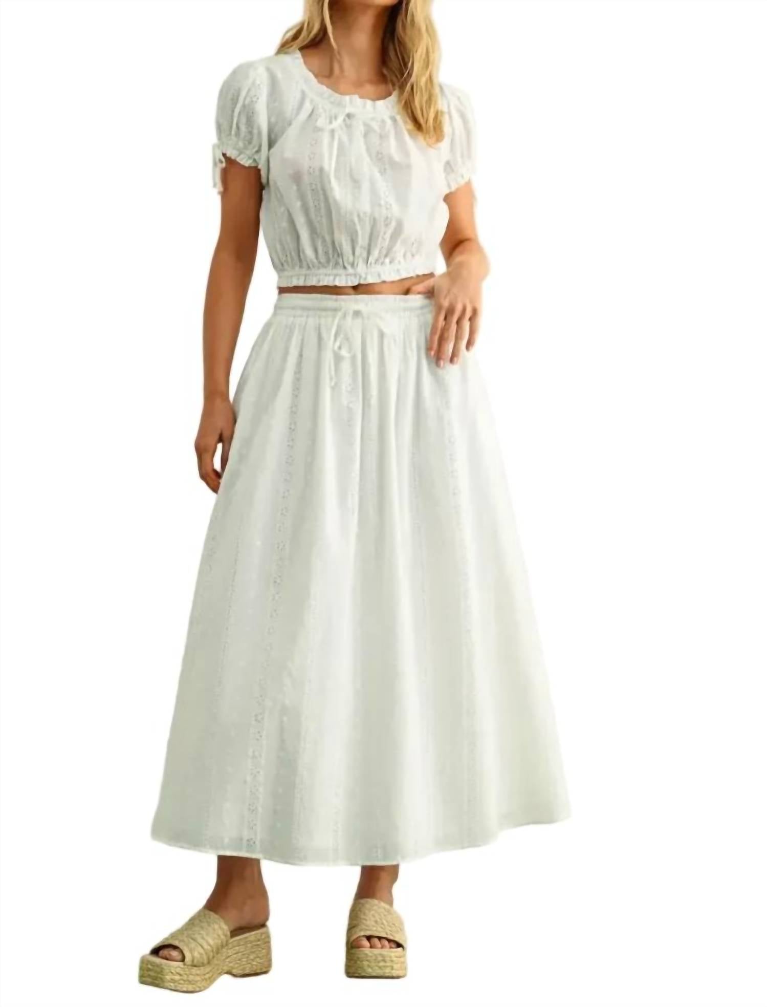 Miou Muse - EMBROIDERY FULL SKIRT