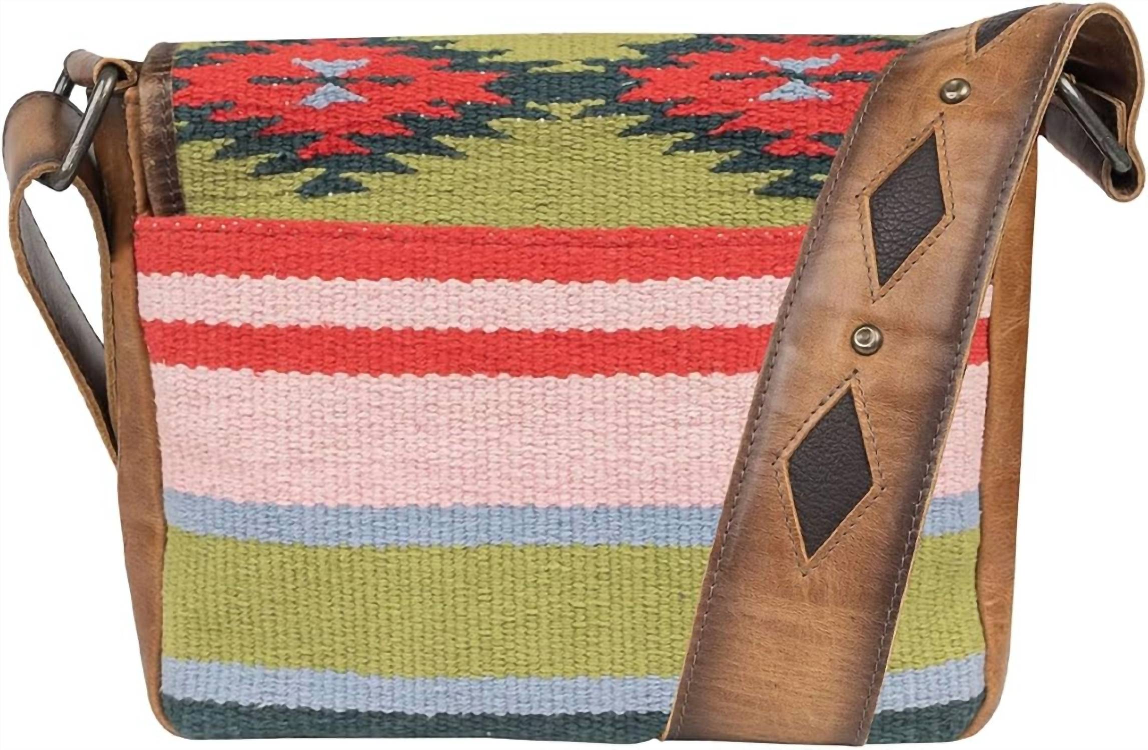 STS Ranchwear Women's Baja Dreams Della Crossbody Bag in brown multi - women's bag - detail view