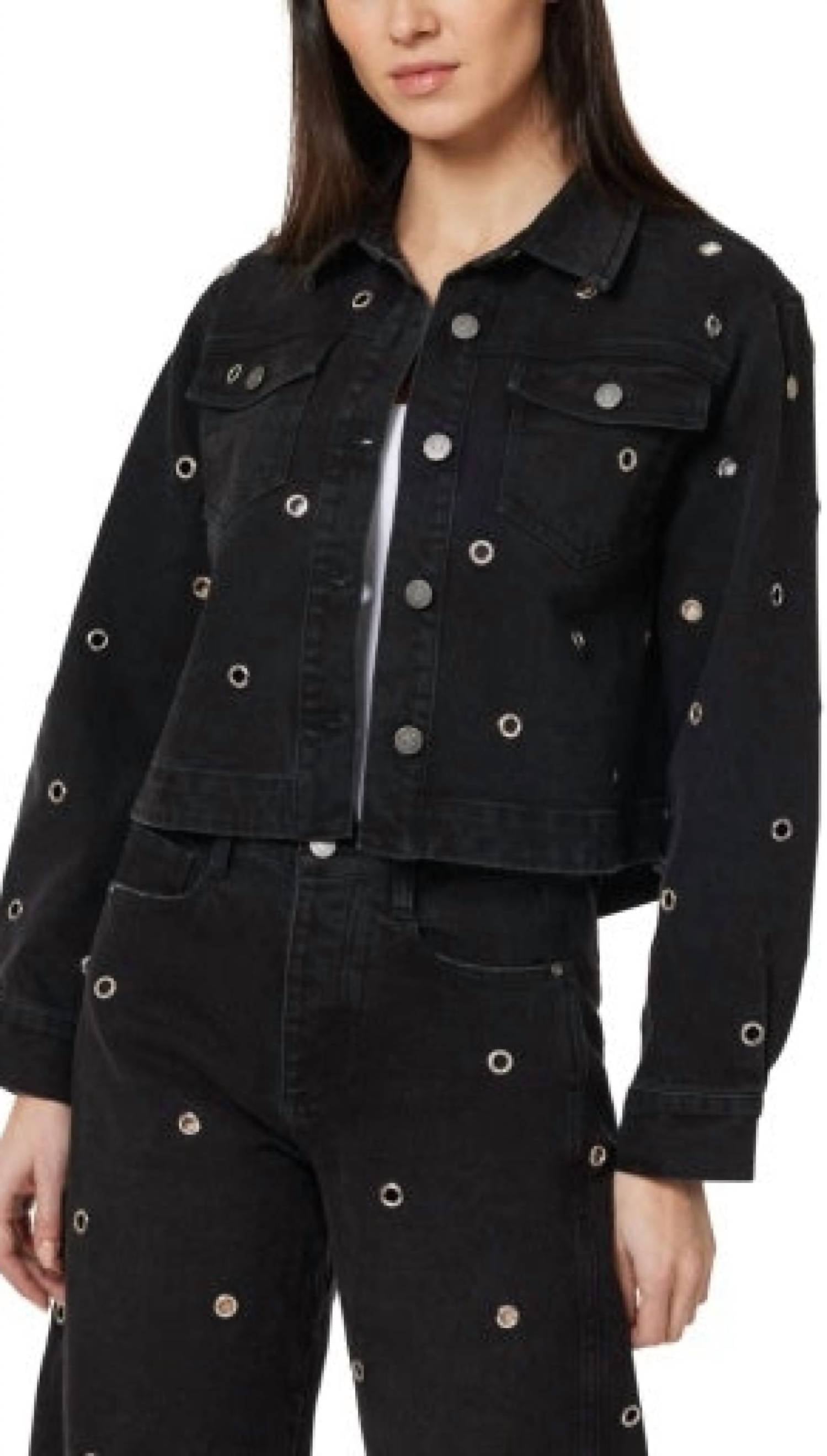 Habitual - Embellished Cropped Swingy Oversized Jacket