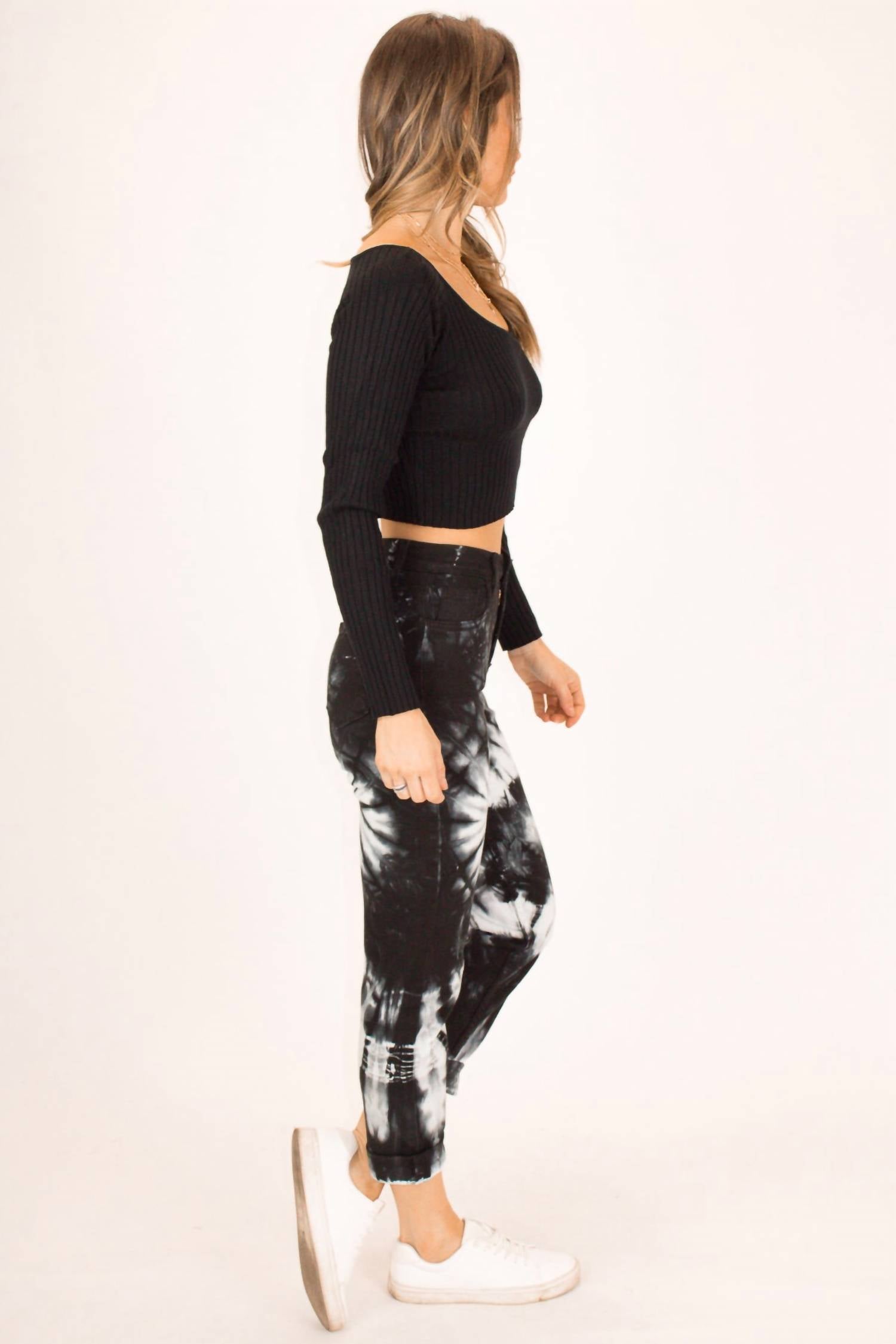Vibrant Miu - Tie Dye Boyfriend Jean