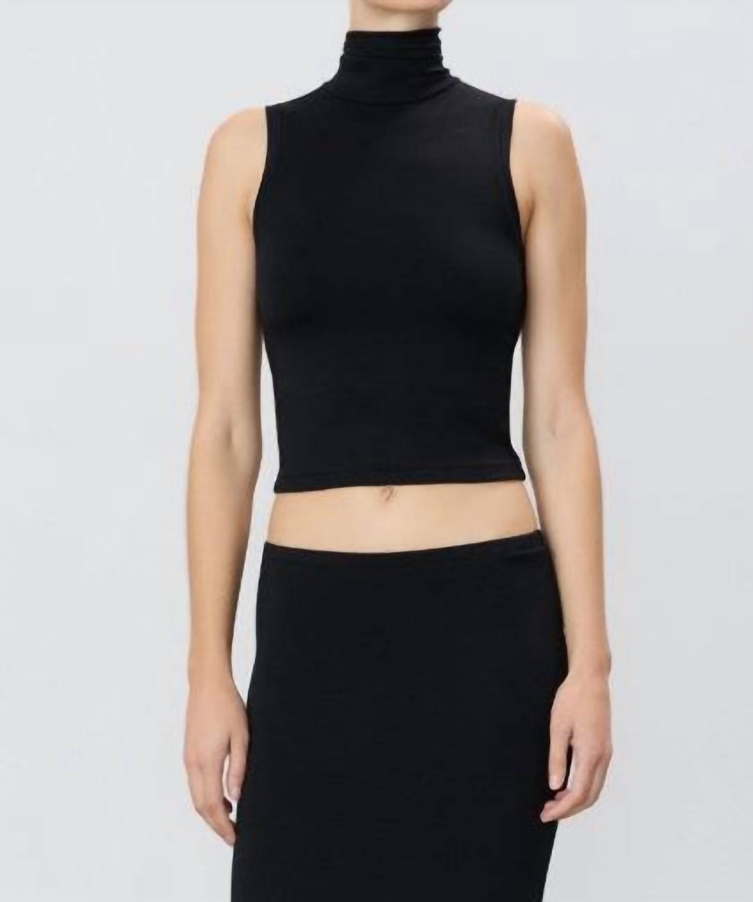 Eterne - Harlow Mock Neck Sleeveless Top