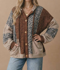 Haptics - Patchwork Button Up Hoodie