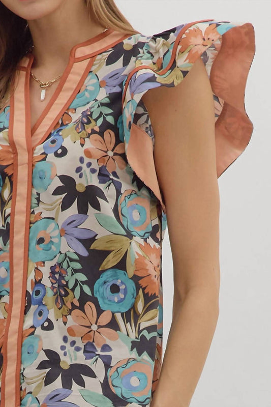 Entro - Meadow Floral Blooms Blouse
