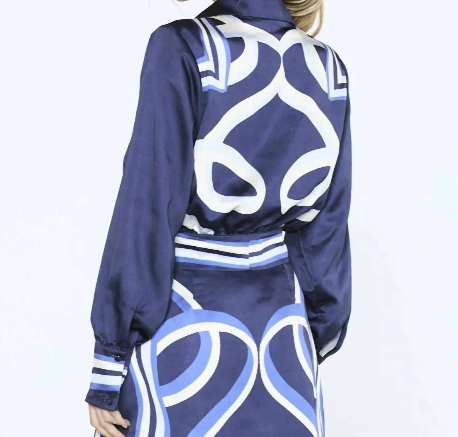 Ciebon - Zaria Tie Front Long Sleeve Top