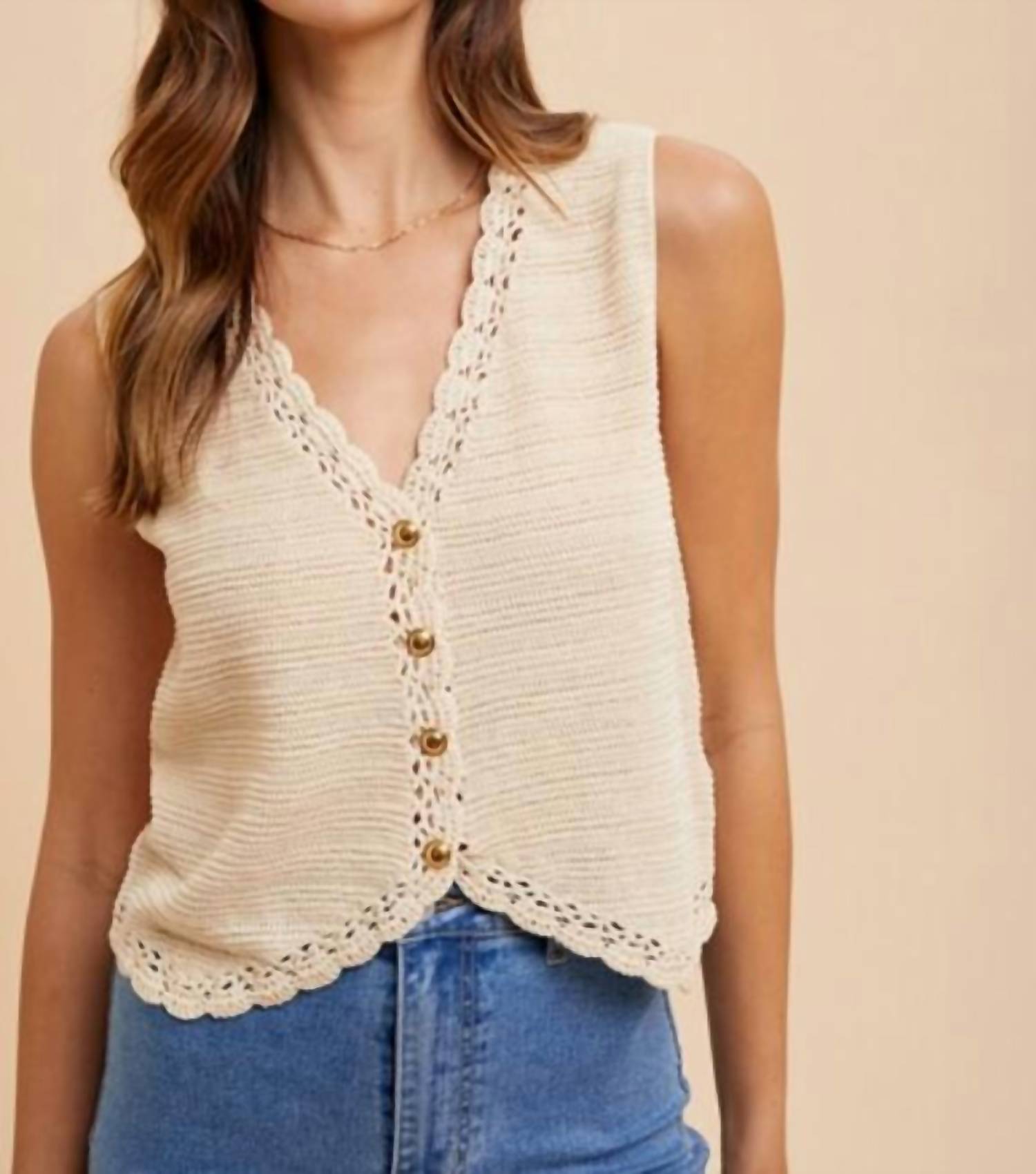 Anniewear - Crochet Sweater Vest
