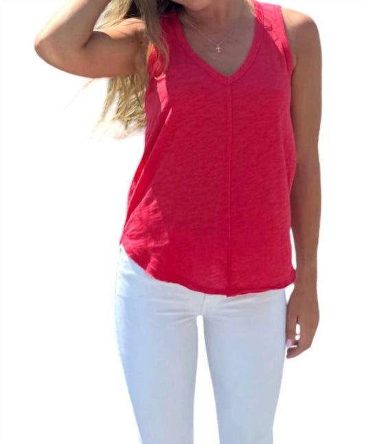 Bobi - V Neck Tank with Center Front Seam