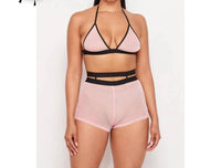 Hot & Delicious - Lay Low Bra Crop Mesh Short Set