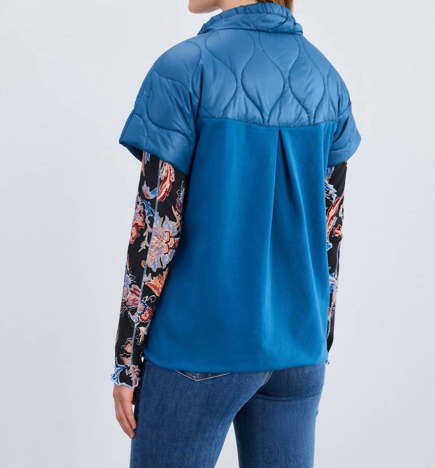 Fdj - Short-sleeve Mixed Media Jacket
