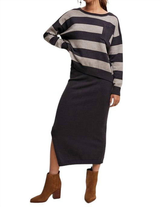 Listicle - Sweater Knit Midi Skirt