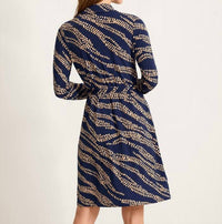 TOMMY BAHAMA Carmela Zebra Bay Wrap Dress in croissant - women's dress - detail view