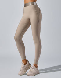 HEROINE SPORT Lina High Rise Leggings in taupe - women's pants - detail view