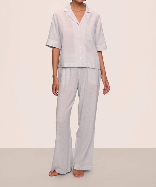 Eberjey - Nautico Relaxed Short Sleeve & Pant Pajama Set