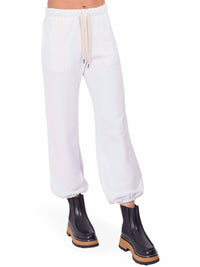 NSF Shane Billow French Terry Sweatpant in white - women's pants - detail view