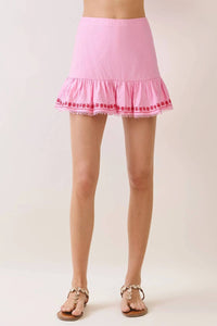 Tcec - Ruffle Hem Detail Mini Skirt