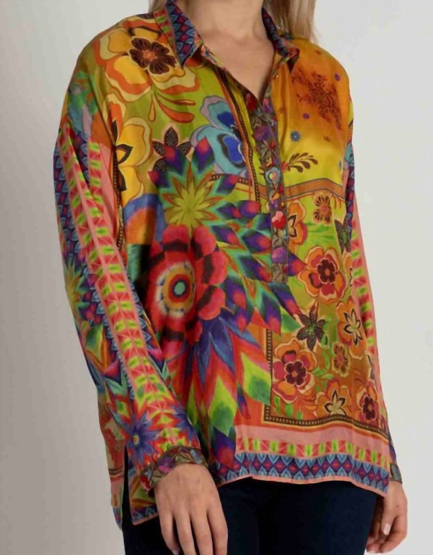 Johnny Was - SLIM AUDREY WITH TRIM BUTTON DOWN