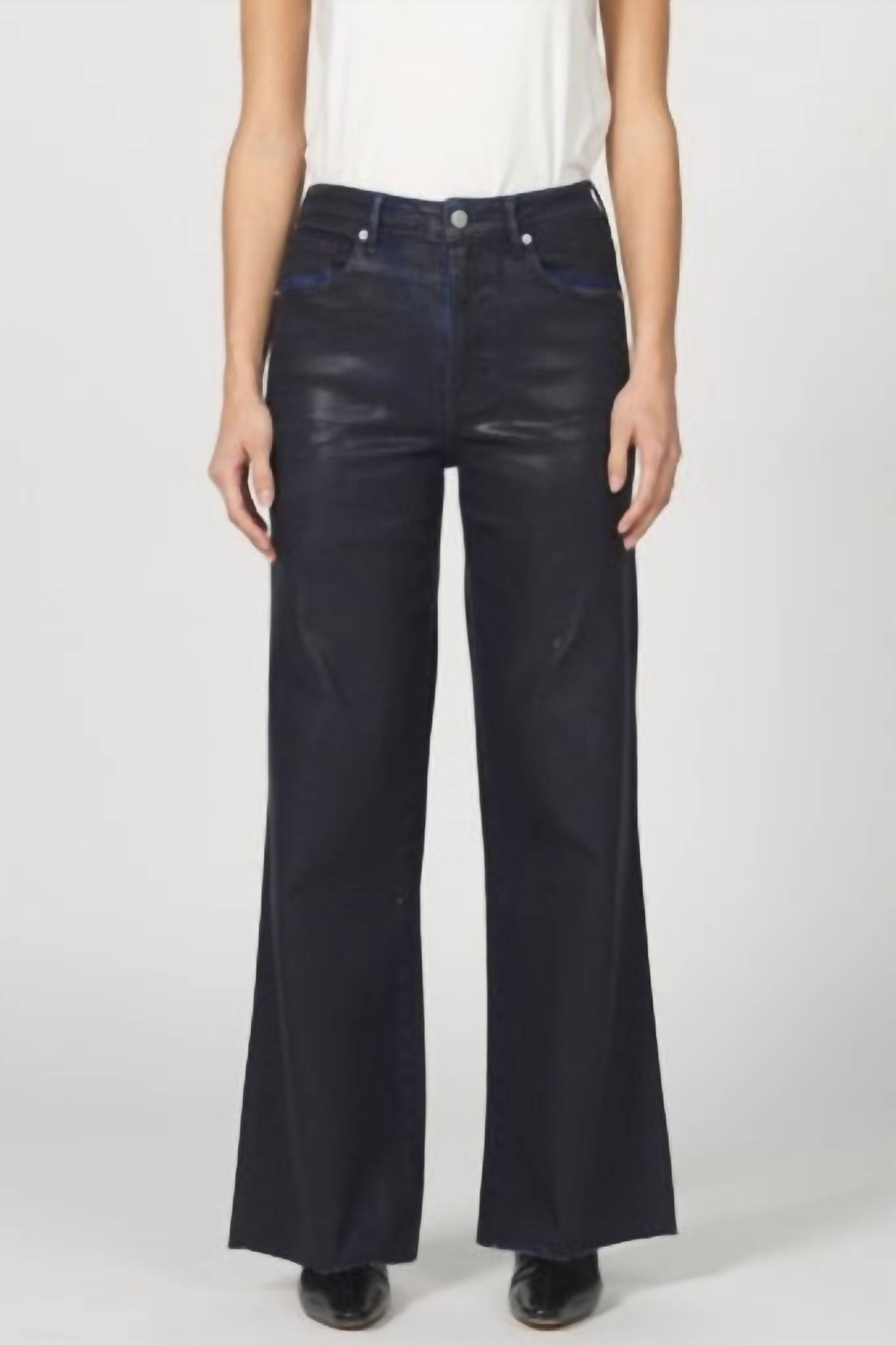 Dear John Denim - Fiona Raw Edge Hem Wide Leg Jeans