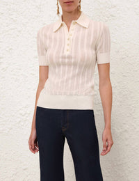 Zimmermann - Ribbed Knit Polo