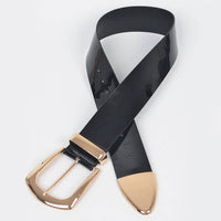 3Am By H&D Accessories - Women's Vegan Patent Leather Wide Belt - Plus