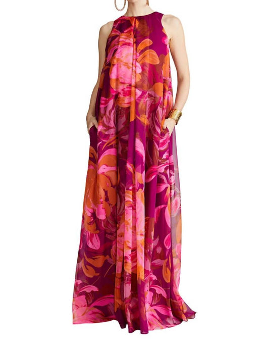 Halston Heritage - Moira Printed Chiffon Gown