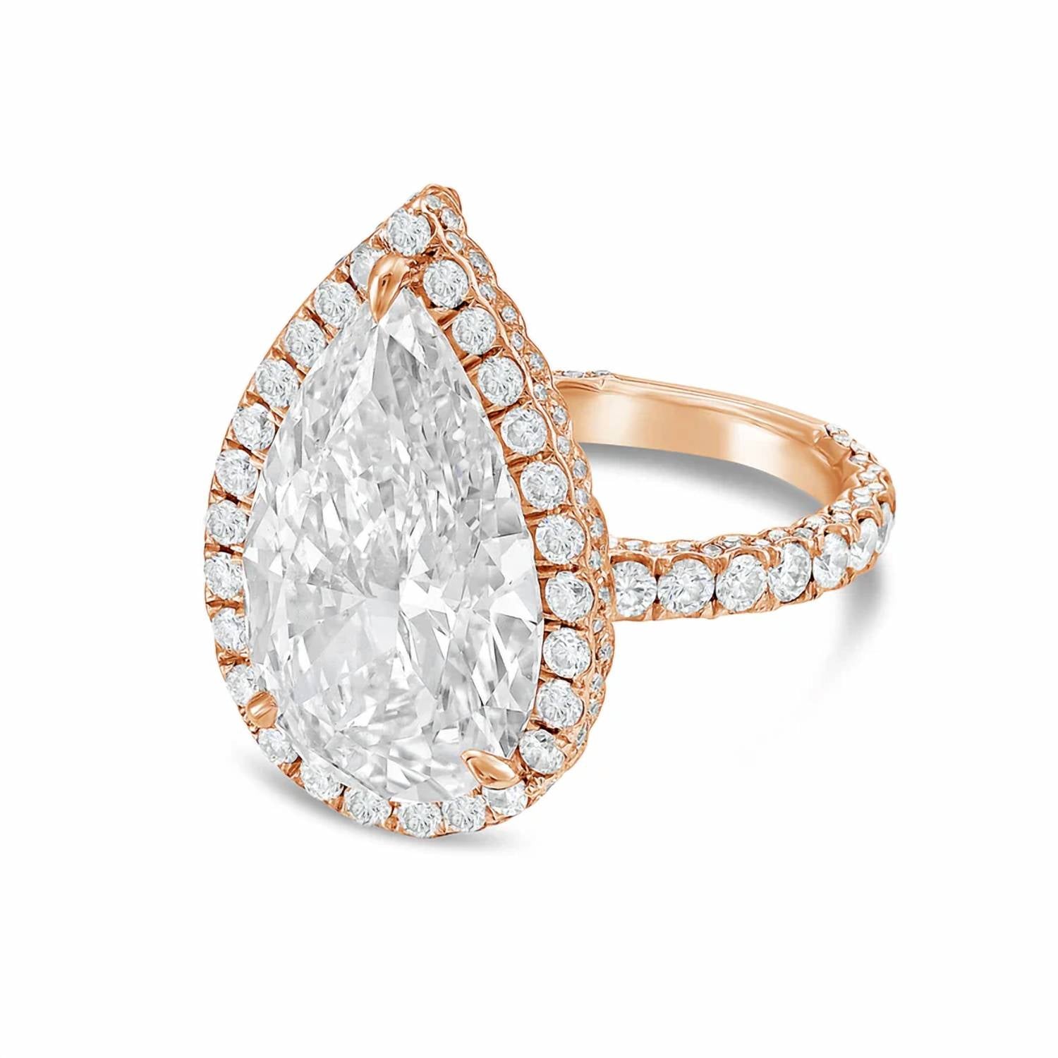 Diana M Jewels - Women's Pear Lab-Grown Diamond Fashion Ring (11.00 Ct) - Signature