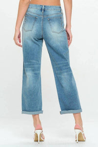 I&M Jeans - High Rise Roll Up Straight Jeans
