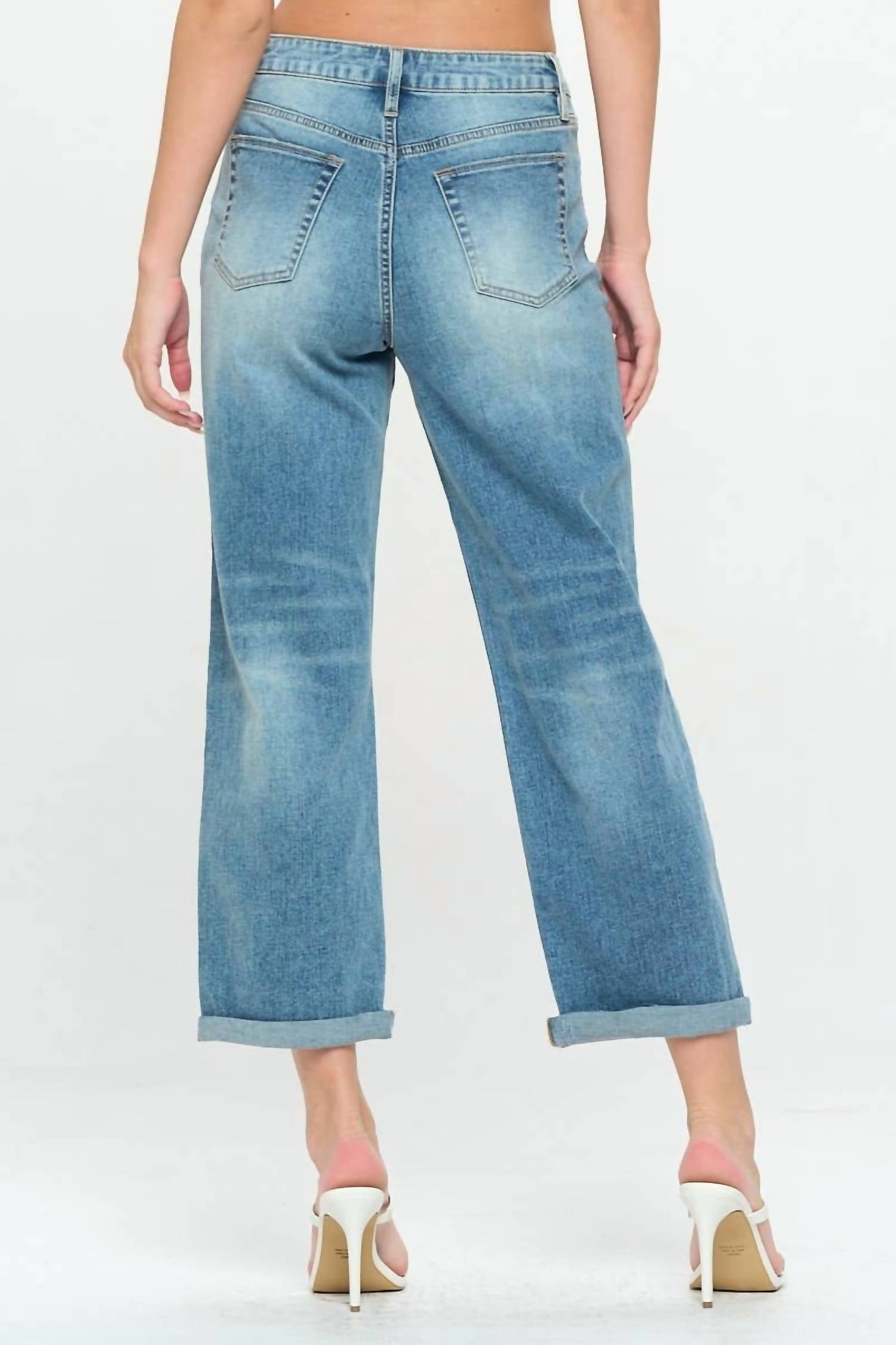 I&M Jeans - High Rise Roll Up Straight Jeans