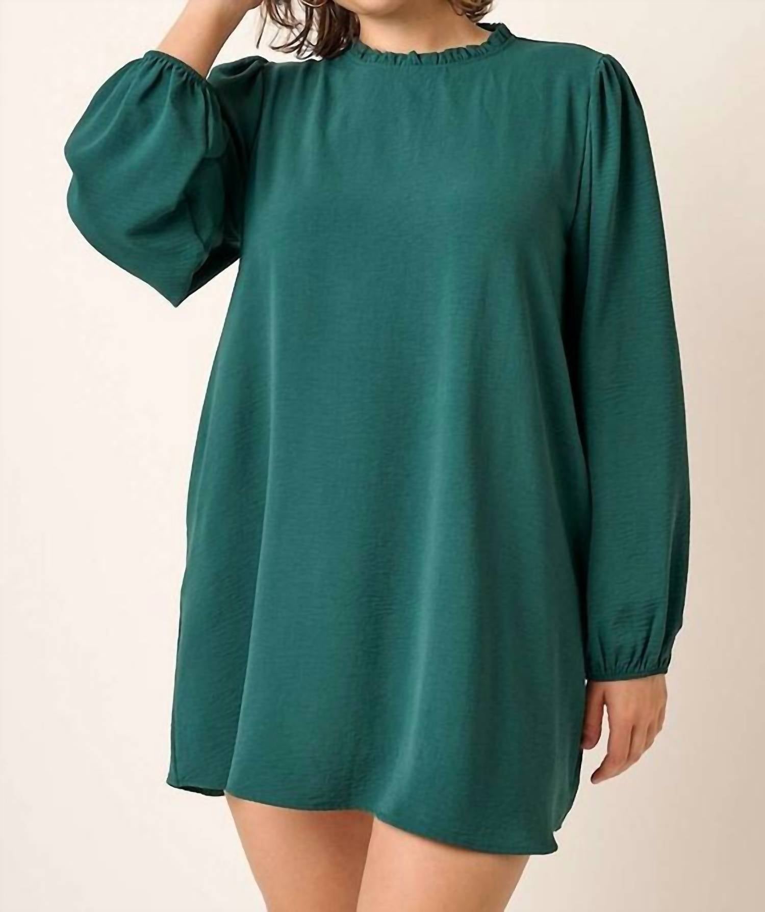 Mittoshop - Plus - Airflow Ruffle Long Sleeve Mini Dress