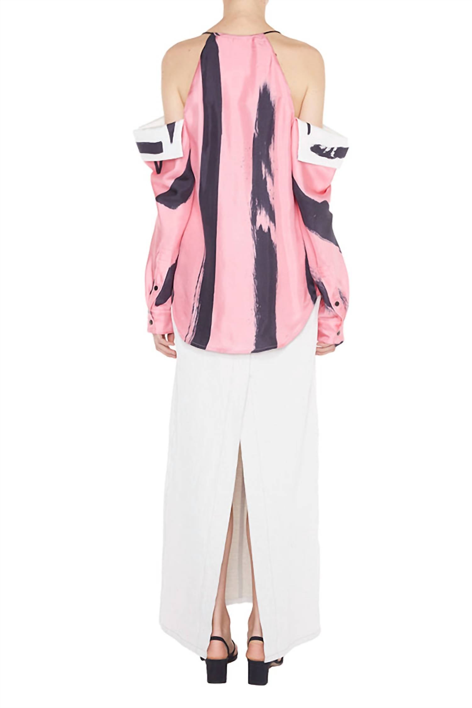 Christopher Esber - Women's Collapsed Sleeve Brush Stroke Shirt