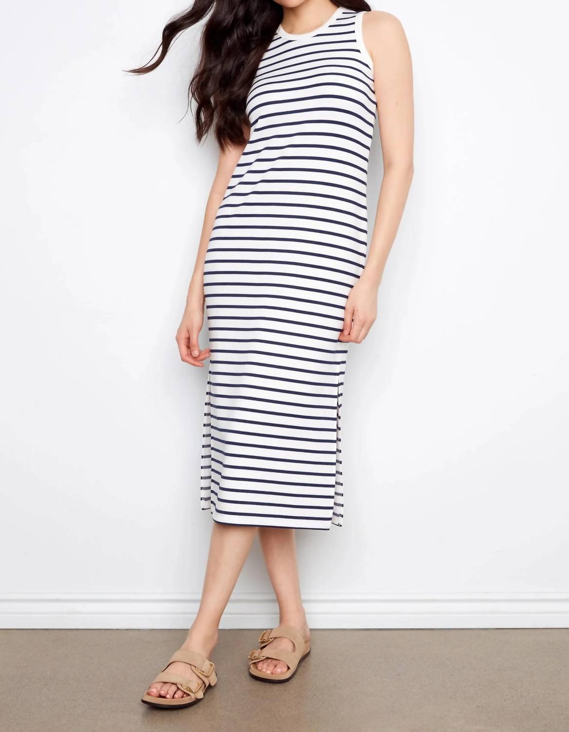 Charlie B - Women's Striped Scuba Dress