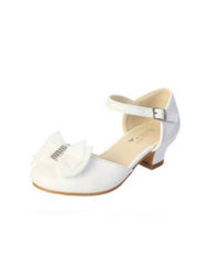 Tip Top Kids - Girls' Patent Heel Shoe with Double Bow