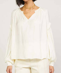 Current Air - Long Sleeve Key Hole Blouse