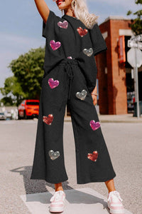 Umorger - Shiny Heart Popping Graphic Textured Set