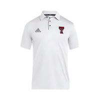 adidas Men's Texas Tech Locker Room Sideline Polo in white - men's shirt