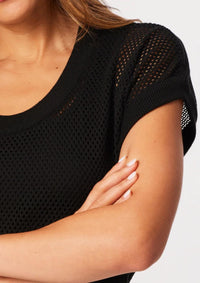 French Kyss - Crochet Scoop Short Sleeve Top