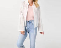 Coco + Carmen - Rachel Eyelet Tab Sleeve Drawstring Jacket
