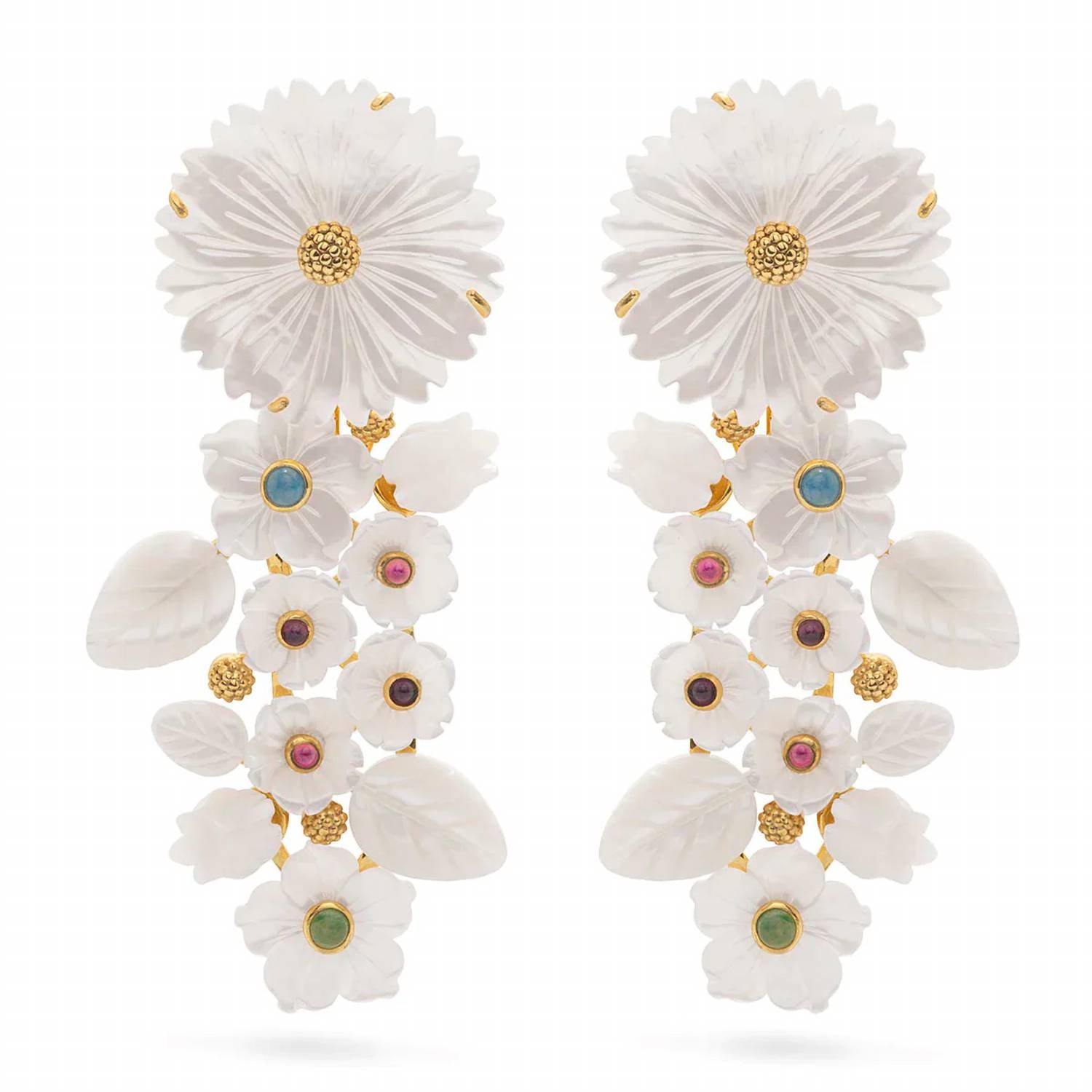 Capucine De Wulf - Women's Mermaid Garden Convertible Statement Earrings