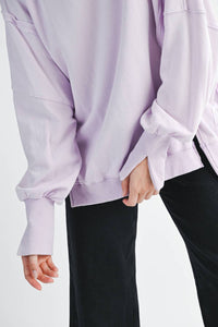 Aemi + Co - Oversized Seam Detail Pullover Sweatshirt