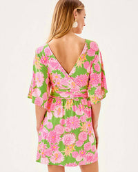Lilly Pulitzer Parigi Skort Romper in multi seaside garden - women's pants - detail view
